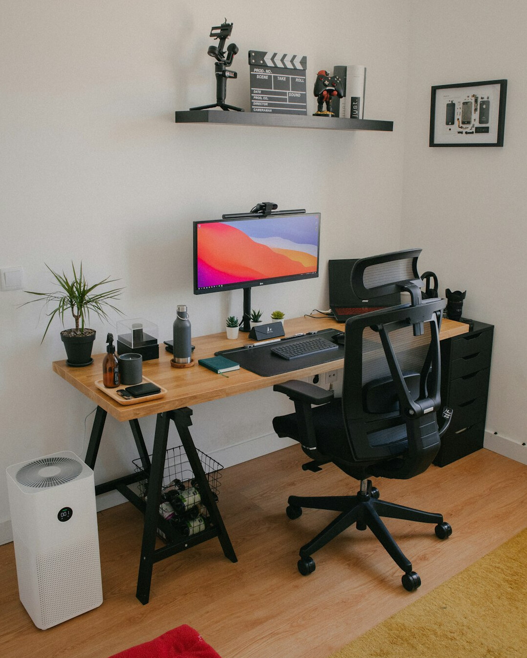 mystery writer desk setup