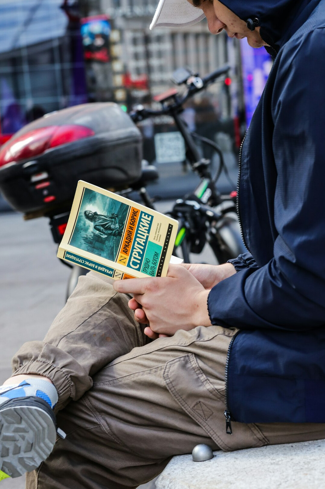 detective reading mystery book
