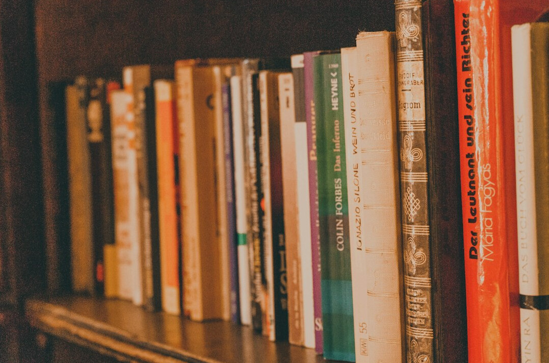 published book on shelf