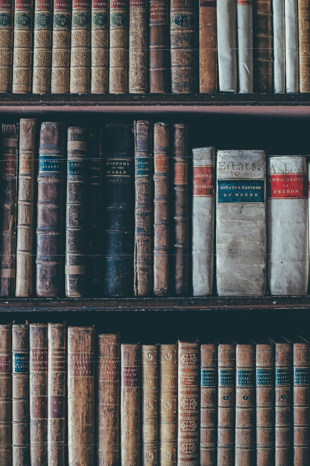 mystery books on shelf